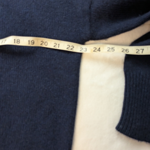 Women's Gentle Herde Yak Wooo Navy Mockneck Sweater - Picture 2 of 3